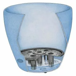 GSC Viva Round Self-Watering Rolling Planter, 17.25” Diameter -Plant Supports Shop 39325 002