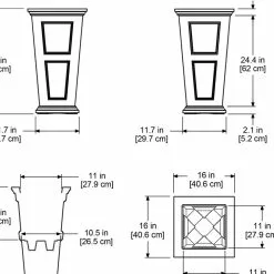 GSC Fairfield Self-Watering Tall Patio Planters, 28” -Plant Supports Shop 39342 15V tif