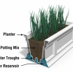 GSC Fairfield Self-Watering Window Box, 4’ -Plant Supports Shop 39345 16V tif