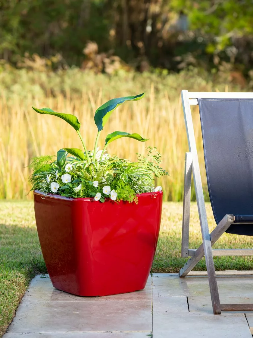 GSC Viva Square Self-Watering Rolling Planter, 20" Diameter, Set Of 2 5 GSC Viva Square Self-Watering Rolling Planter, 20" Diameter, Set Of 2 - Image 3