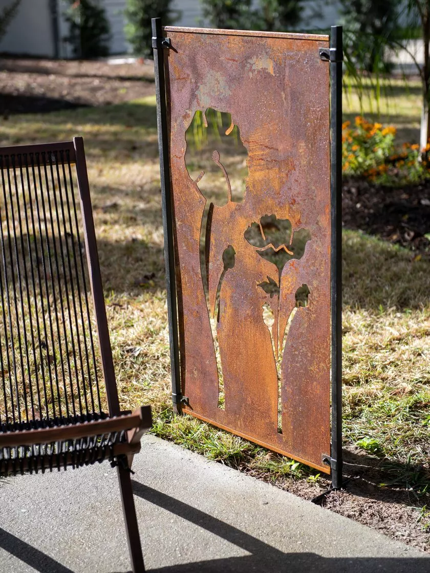GSC Poppy Corten Steel Screen 4 GSC Poppy Corten Steel Screen - Image 2