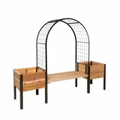 GSC Cedar Bench Kit, Eco-Stained, 48" 17 GSC Cedar Bench Kit, Eco-Stained, 48" -Plant Supports Shop 3 4 crop 8613463 0005