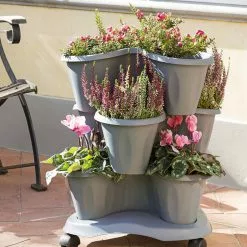 GSC Trifoglio 3-Tier Planter On Wheels