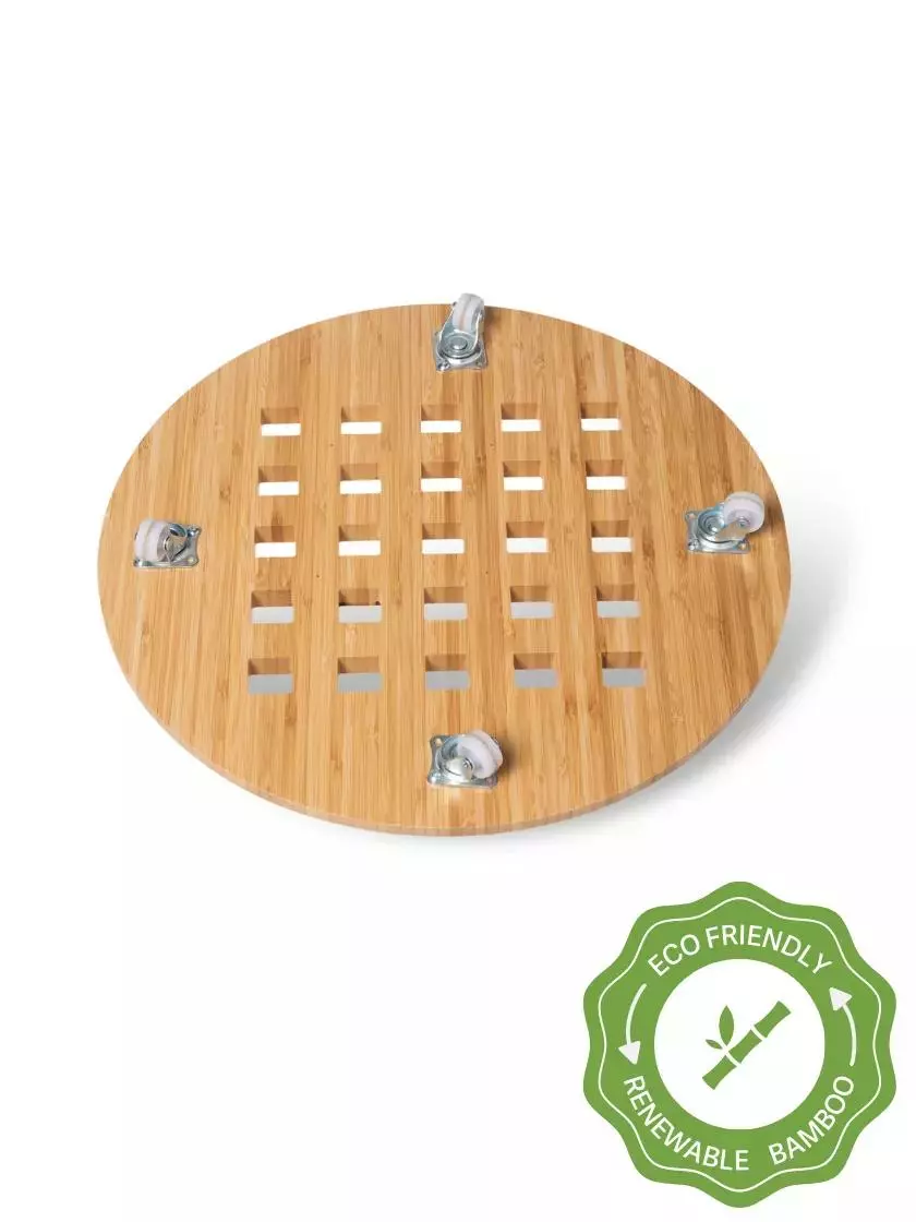 GSC Stackable Bamboo Harvest Storage Basket Rolling Base 3 GSC Stackable Bamboo Harvest Storage Basket Rolling Base