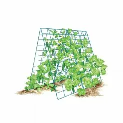 GSC Deluxe Cucumber Trellis -Plant Supports Shop 8587083 001 BLUE Cukes two sided deluxe cucumber trellis support storm blue 3 4