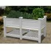 PRP Cambridge Elevated Planter With Extension -Plant Supports Shop 8588171 01v cambridge white vinyl elevated planter with extension