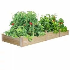 GSC Pine Raised Garden Bed, 2'x4'x10.5" High -Plant Supports Shop 8588181 01V tif