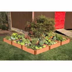 GSC L-Shaped Composite Raised Bed, 12'x12' With 1" Boards -Plant Supports Shop 8588254 03v
