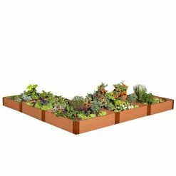 GSC L-Shaped Composite Raised Bed, 12'x12' With 1" Boards -Plant Supports Shop 8588254 04v