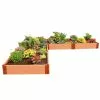 GSC Classic Sienna Raised Garden Bed "L" Shaped With 2" Boards