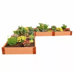 GSC Classic Sienna Raised Garden Bed "L" Shaped With 2" Boards