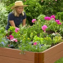 GSC Classic Sienna Composite Raised Bed, 11" High With 2" Board