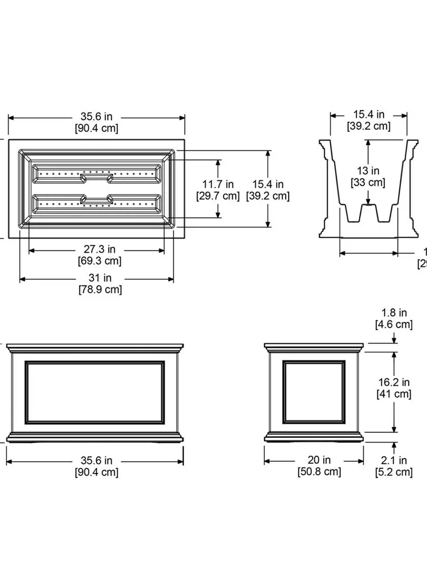 GSC Fairfield Self-Watering Patio Planters, 20” X 36” 9 GSC Fairfield Self-Watering Patio Planters, 20” X 36” - Image 7