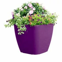 GSC Viva Square Self-Watering Rolling Planter, 17.5" Diameter -Plant Supports Shop 8589778PR 6126 tif