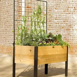 GSC Elevated Planter Box And Space-Maker Pivoting Trellis Set, 2' X 4' -Plant Supports Shop 8590247 550 tif 1
