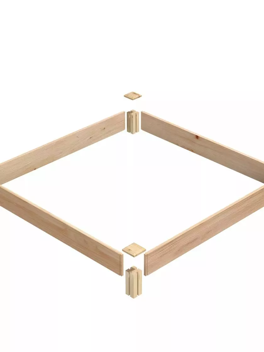 PRP Cedar Raised Garden Bed, 4' X 4' X 6" 4 PRP Cedar Raised Garden Bed, 4' X 4' X 6" - Image 2