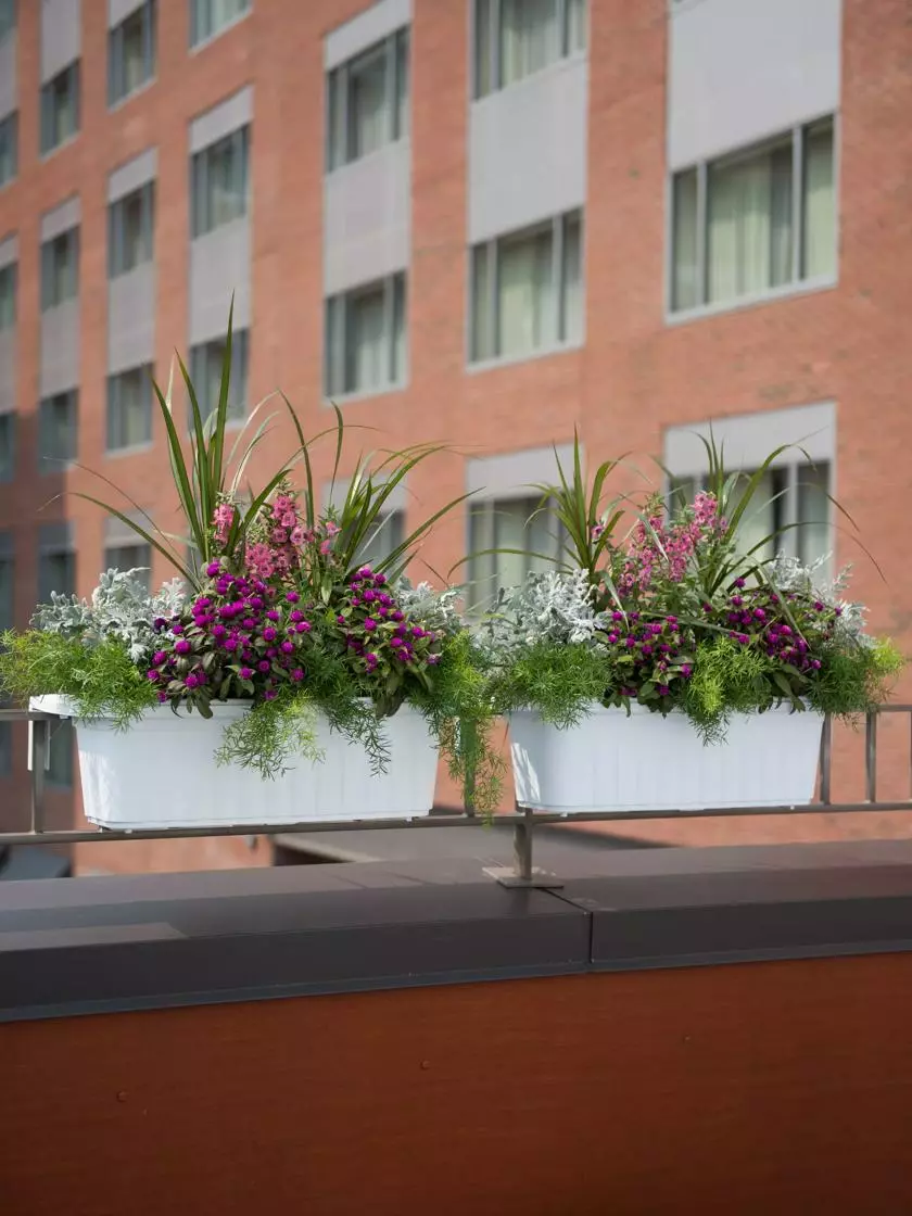 GSC Adjustable Self-Watering Railing Planter, 24" 4 GSC Adjustable Self-Watering Railing Planter, 24" - Image 2