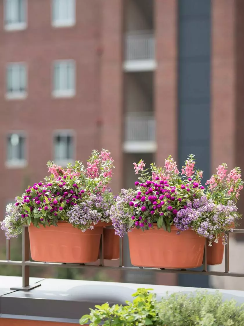 GSC Self-Watering Saddle Railing Planter, 16" 4 GSC Self-Watering Saddle Railing Planter, 16" - Image 2