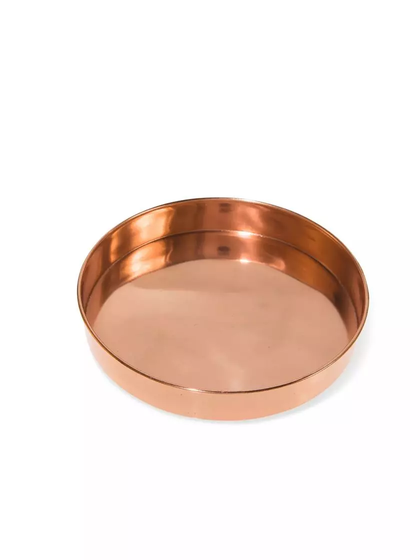 GSC Small Round Copper Plant Tray, 10" 6 GSC Small Round Copper Plant Tray, 10" - Image 4