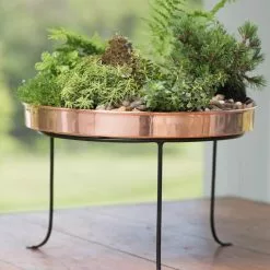 GSC Large Round Copper Plant Tray, 14" -Plant Supports Shop 8593567 4637 tif