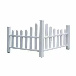 GSC Country Corner Vinyl Picket Fence -Plant Supports Shop 8593637 02v