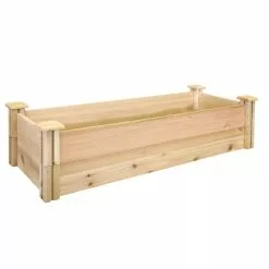 GSC Premium Cedar Raised Garden Beds, 16" X 48"