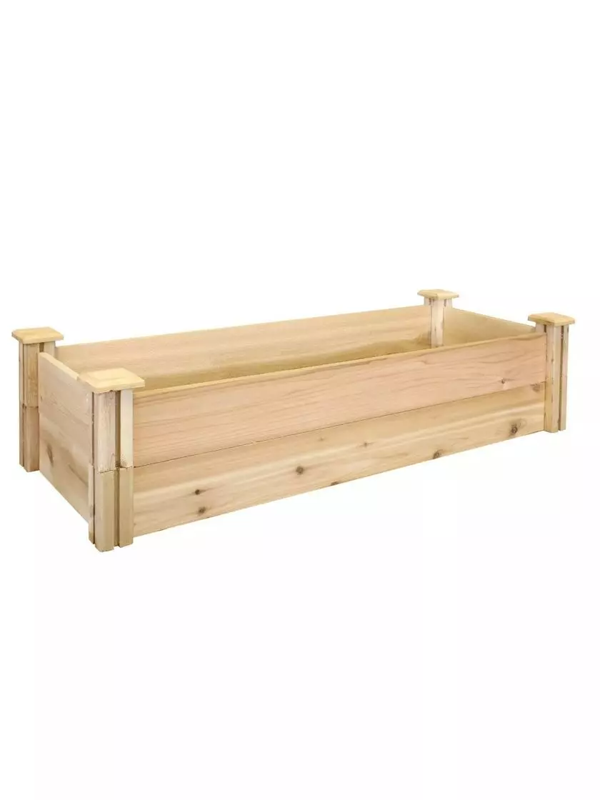 GSC Premium Cedar Raised Garden Beds, 16" X 48" 3 GSC Premium Cedar Raised Garden Beds, 16" X 48"