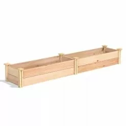 GSC Premium Cedar Raised Garden Bed, 16" X 96" -Plant Supports Shop 8593873 03V