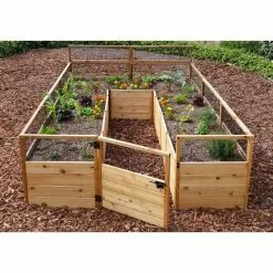 GSC Garden In A Box Cedar Raised Bed, 8' X 12' -Plant Supports Shop 8594023 02V raised cedar garden bed 8 x 12 3 4