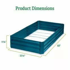 GSC Demeter Corrugated Metal Raised Bed, 34" X 68" -Plant Supports Shop 8594183 dims GSC