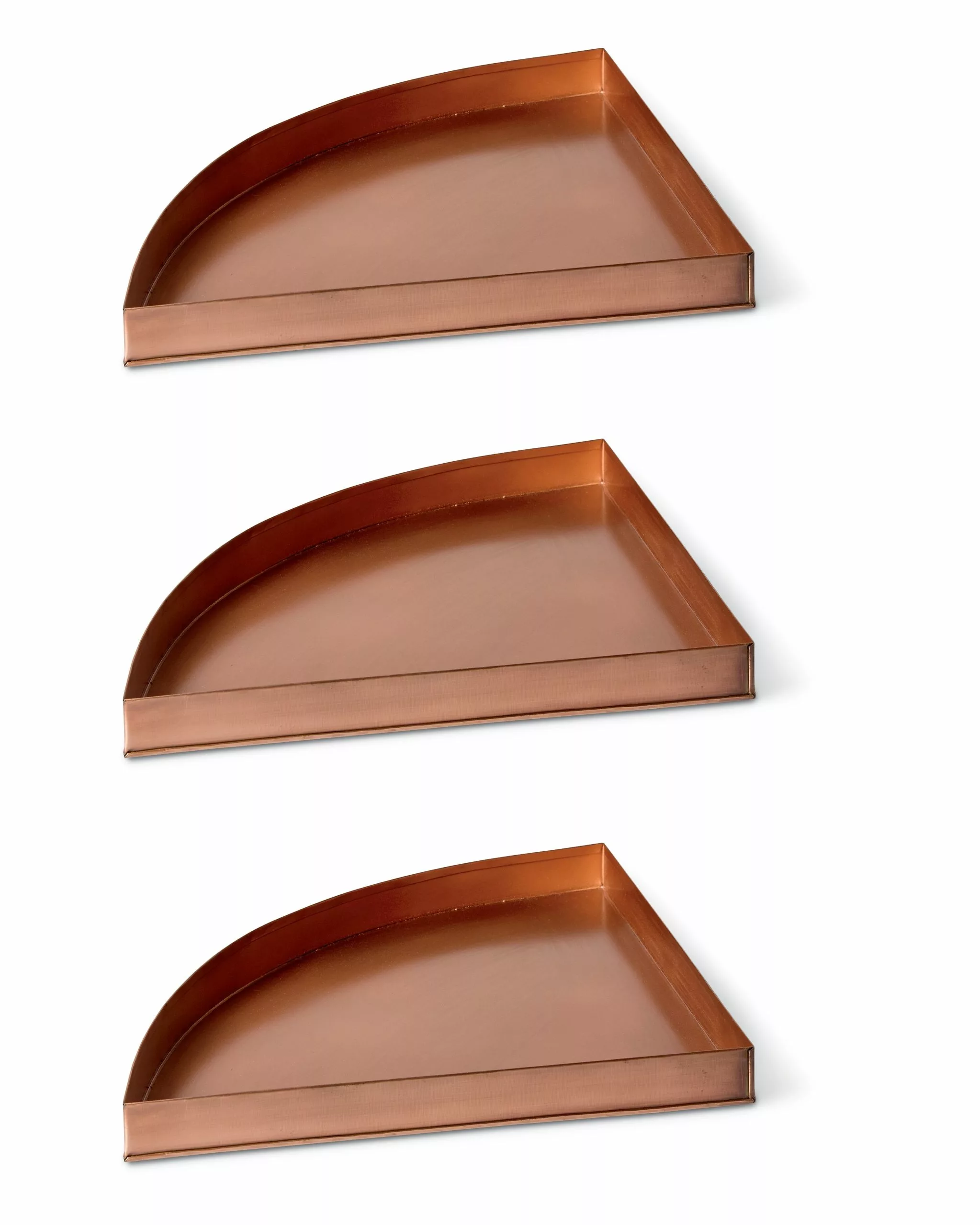 GSC Essex Quarter Round Plant Stand Trays, Set Of 3 3 GSC Essex Quarter Round Plant Stand Trays, Set Of 3