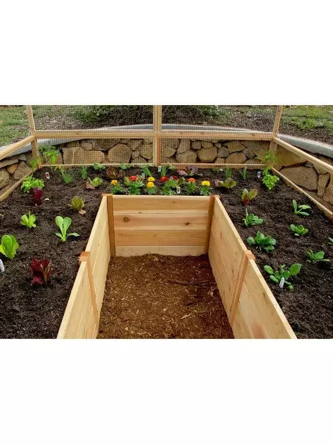 GSC Garden In A Box Cedar Raised Bed, 8' X 8' 4 GSC Garden In A Box Cedar Raised Bed, 8' X 8' - Image 2