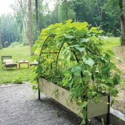 GSC Eco-Stained Elevated Planter Box, 2'x8' 18 GSC Eco-Stained Elevated Planter Box, 2'x8' -Plant Supports Shop 8596760 0046 tif