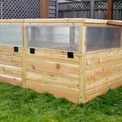GSC Garden In A Box Cedar Raised Bed With Greenhouse, 3' X 6' -Plant Supports Shop 8597082 05V tif