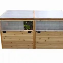 GSC Garden In A Box Cedar Raised Bed With Greenhouse, 3' X 6' -Plant Supports Shop 8597082 06V tif
