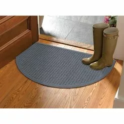 GSC Squares Water Glutton Half-Round Doormat, 24" X 39"