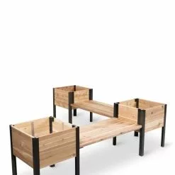 GSC Elevated Cedar Planter Bench Kit, Natural, 90" -Plant Supports Shop 8597992 10056 tif