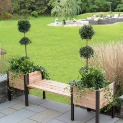 GSC Elevated Cedar Planter Bench Kit, Natural, 90" -Plant Supports Shop 8597992 9601 tif