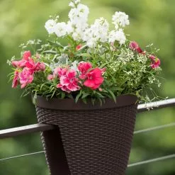 GSC Weave Round Railing Planter, 11" 9 GSC Weave Round Railing Planter, 11" -Plant Supports Shop 8598370 8584 tif