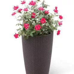 GSC Weave Self-Watering Round Tall Planter, 12-1/2"