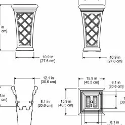 GSC Carolina Self-Watering Tall Planter, 28" -Plant Supports Shop 8598645 11V tif