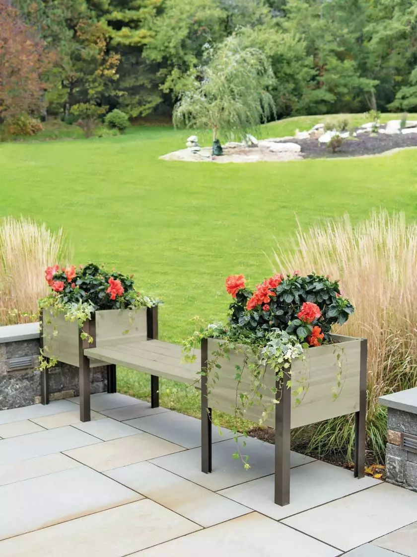 GSC Elevated Cedar Planter Bench Kit, Eco-Stained, 90" 4 GSC Elevated Cedar Planter Bench Kit, Eco-Stained, 90" - Image 2