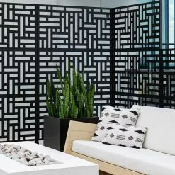 GSC Veradek 3-Panel Privacy Screen Set, Blocks -Plant Supports Shop 8599185 09V tif