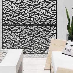 GSC Veradek 2-Panel Privacy Screen Set, Flowleaf