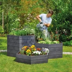 GSC Exaco Hexagonal Raised Garden Bed Planter