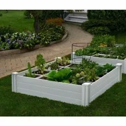 GSC Raised Garden Bed With Grow Grid, 4' X 4'