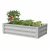 GSC Powder-Coated Metal Raised Garden Bed, 24" X 48" -Plant Supports Shop 8599393 05V powder coated metal raised garden bed 24x51 white