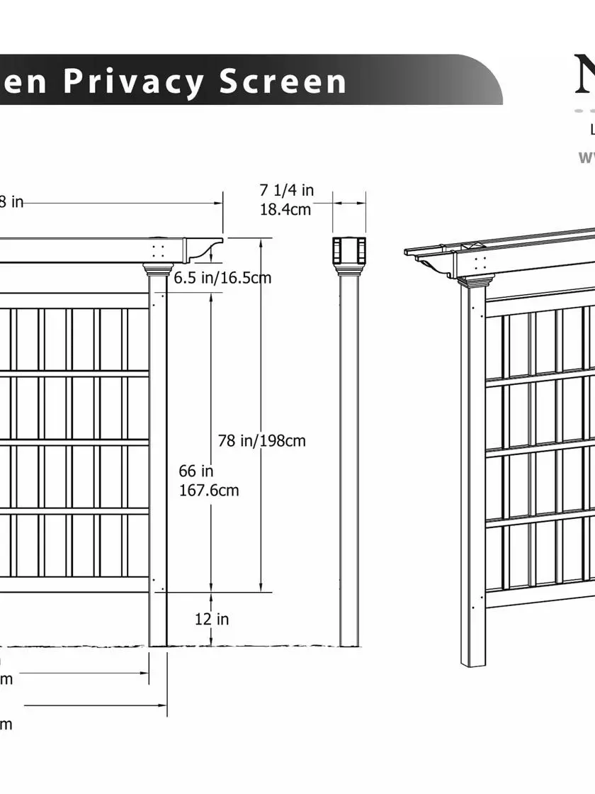 GSC Camden Vinyl Privacy Screen 4 GSC Camden Vinyl Privacy Screen - Image 2
