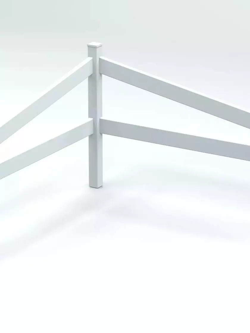GSC Split Rail Corner Vinyl Fence 4 GSC Split Rail Corner Vinyl Fence - Image 2