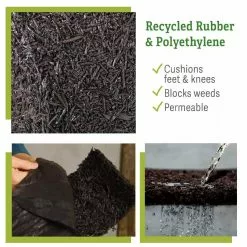 GSC Recycled Rubber Mulch Edging, 12’ X 6” -Plant Supports Shop 8599854 material GSC
